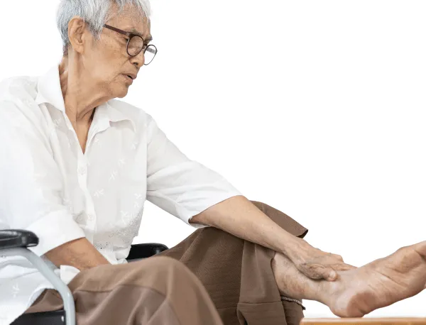 Patient experiencing neuropathy symptoms